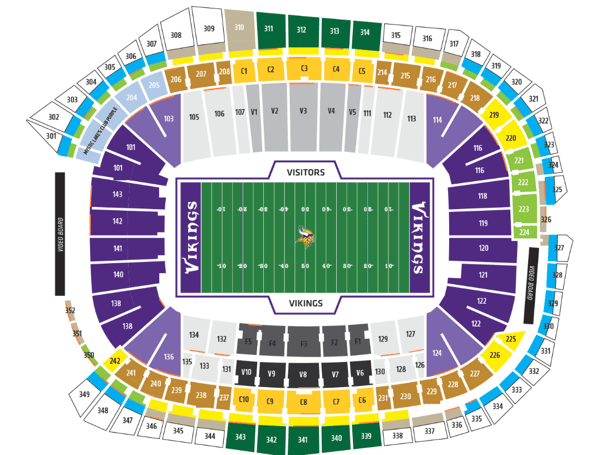 seating for seniors at the vikings game