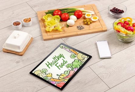 Healthy food composition with tablet