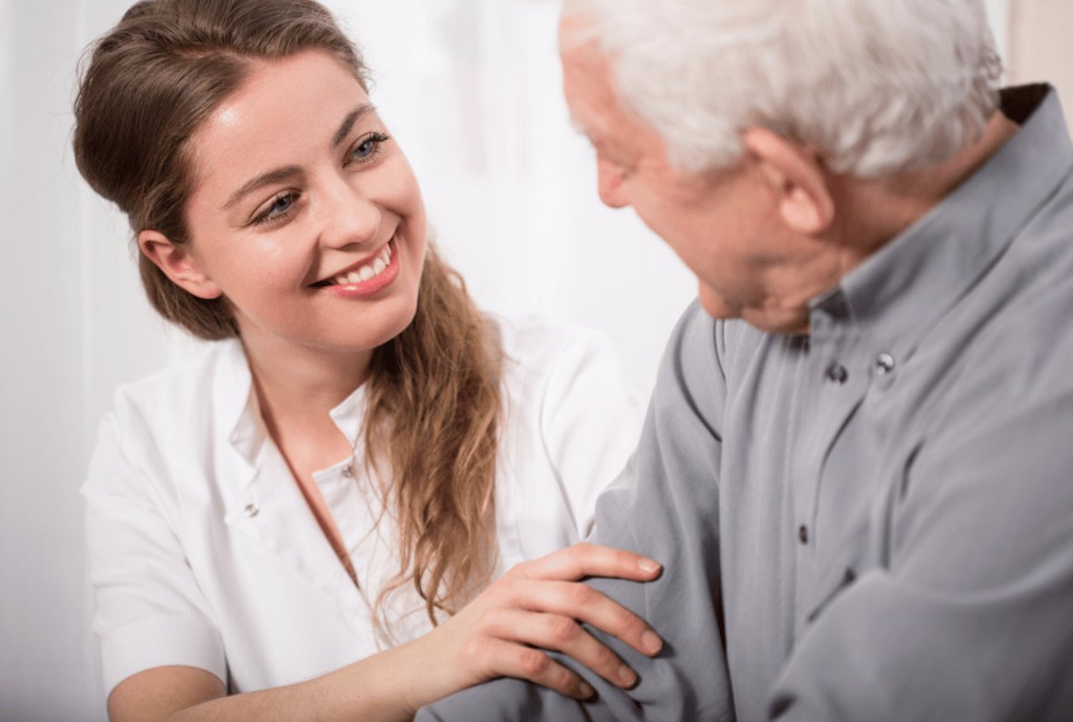 Caregiver with Senior Client