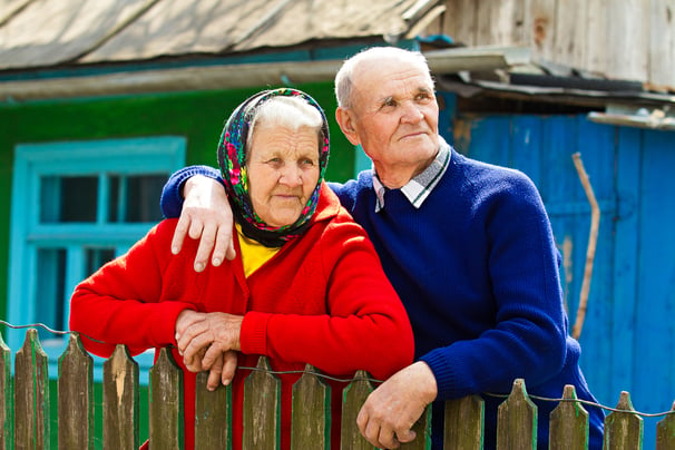 Senior Couple Happy at Home