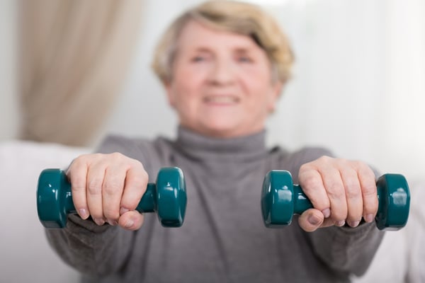 senior with copd exercises