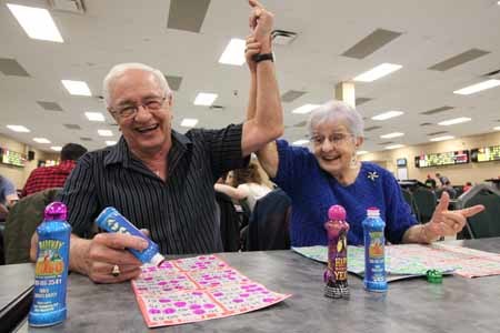 seniors playing bingo